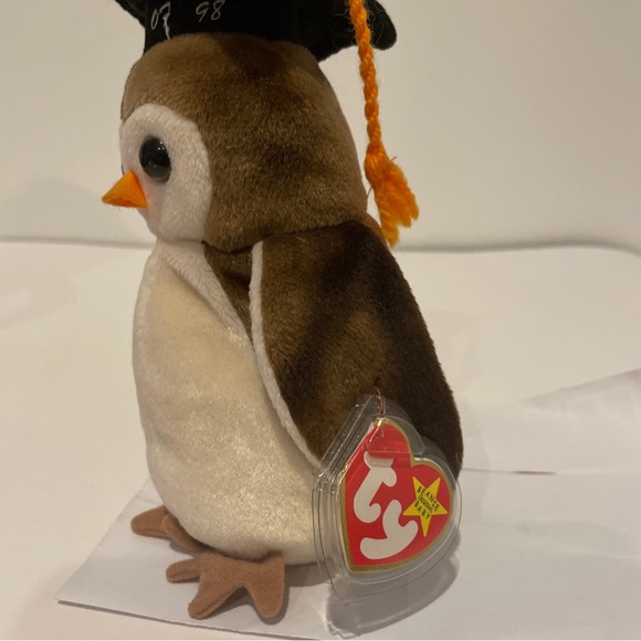 Collectible 1998 Ty Beanie Baby Wise Graduate Owl Class of 98 - Picture 7 of 7